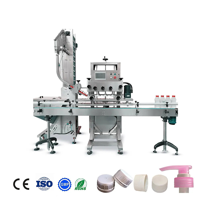 শ্যাম্পুর জন্য সম্পূর্ণ স্বয়ংক্রিয় গ্লাস বোতল ক্যাপিং মেশিন